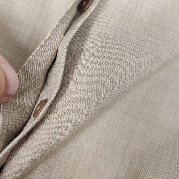 Tristan & Iseut Women's Blouse in Tan Size Small Wool Quiet Luxury Old Money - Picture 6 of 7